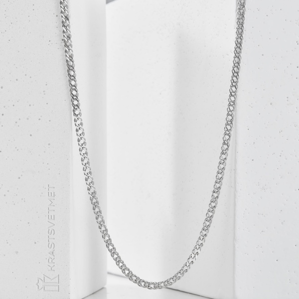 Цепь из платины, плетение «Ромб двойной»